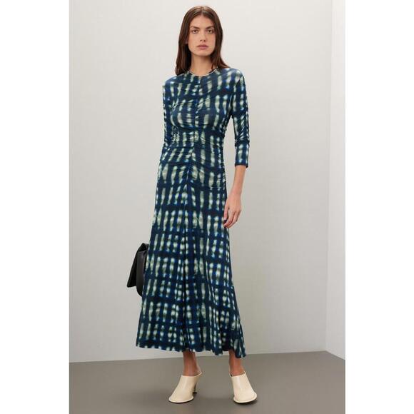 Proenza Schouler Dresses & Skirts - Proenza Schouler White Label Natalee Blue Tie Dye Dress Size XL with Fabric Pull